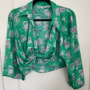 ZARA Crop Top with Knot detail